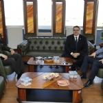 Belediye Başkanı Mustafa Onur Bozkurter, İlçe Kaymakamı ve Garnizon Komutanını Makamında Ağırladı