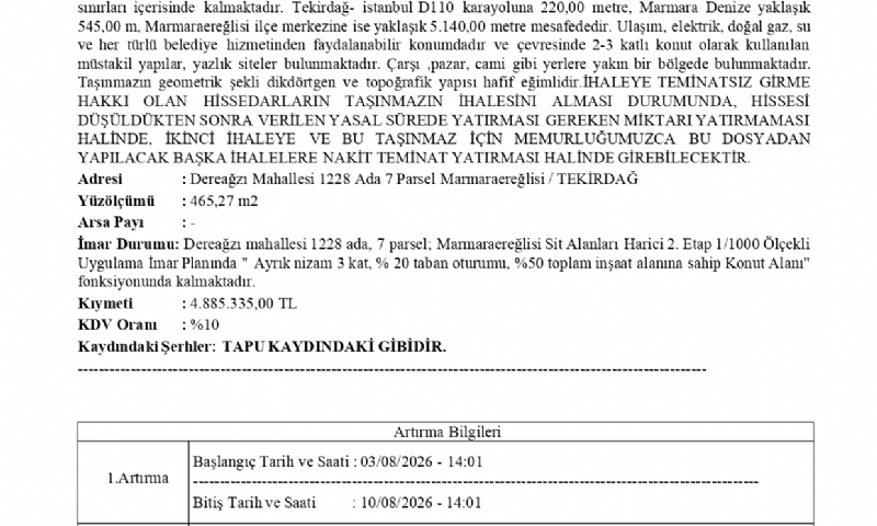 Satış İlanı