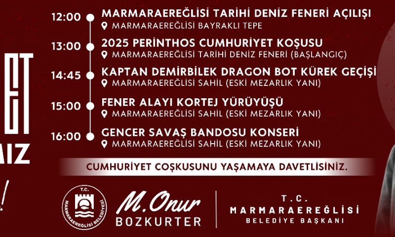 Marmaraereğlisi, Cumhuriyetin 102. Yılında Tarihle Buluşuyor!