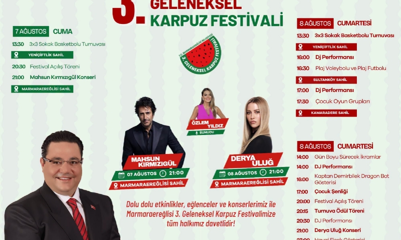 Marmaraereğlisi Geleneksel Karpuz Festivali İçin Geri Sayım Başladı