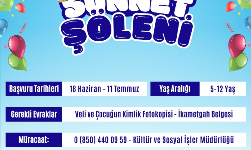 Marmaraereğlisi Belediyesi’nde Geleneksel Toplu Sünnet Şöleni İçin Başvurular Başladı